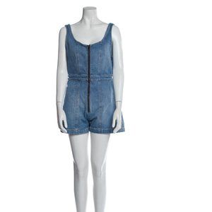 ALICE + OLIVIA Scoop Neck Romper Size: M 30 Denim Jean